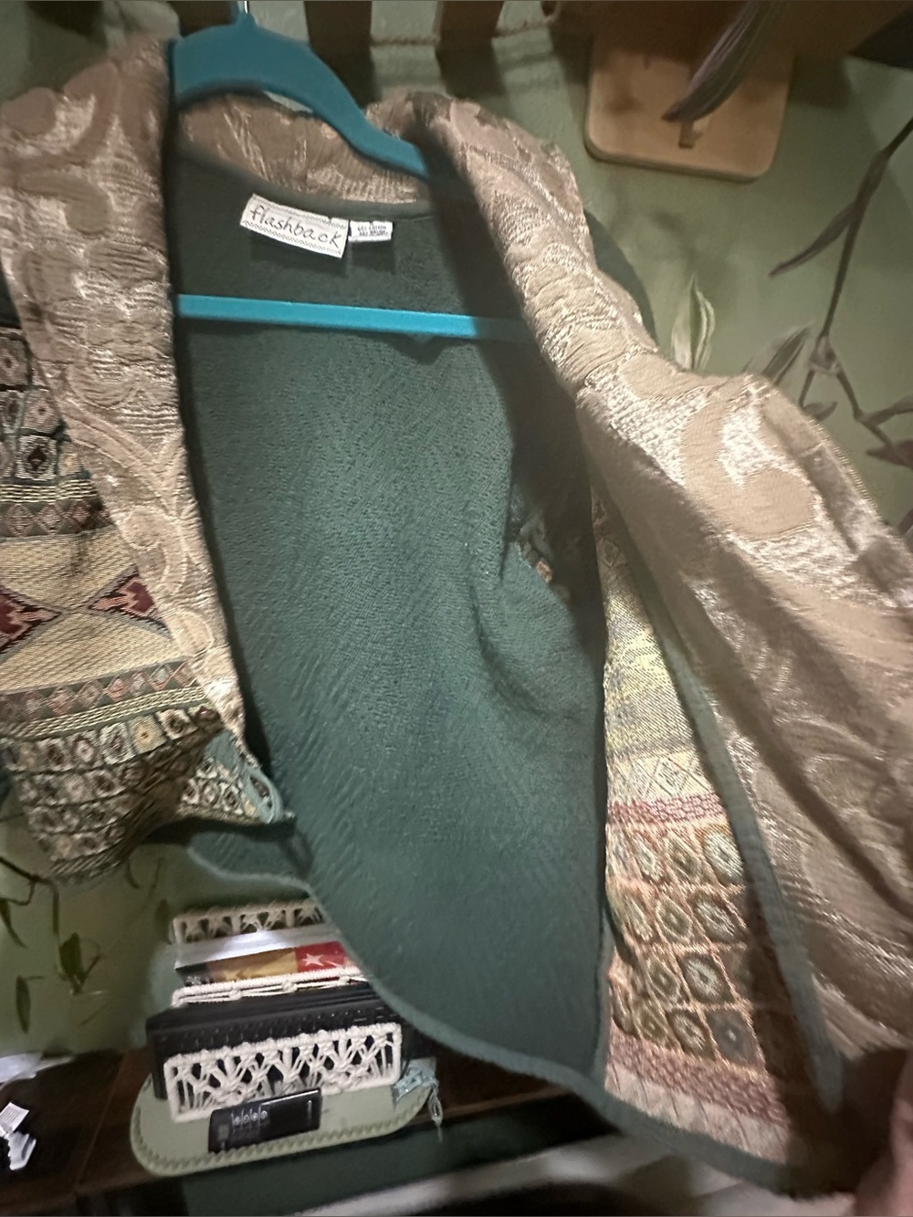VINTAGE Early 90s Tapestry Patchwork Cropped Jacket 👩🎨🧝♀️ - Picture 7 of 12
